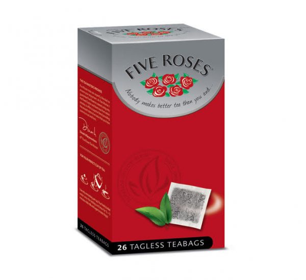 FIVE ROSES TEA BAGS TAGLESS 50S